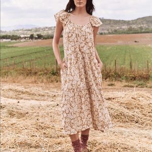 THE GREAT: whipstitched plumeria dress